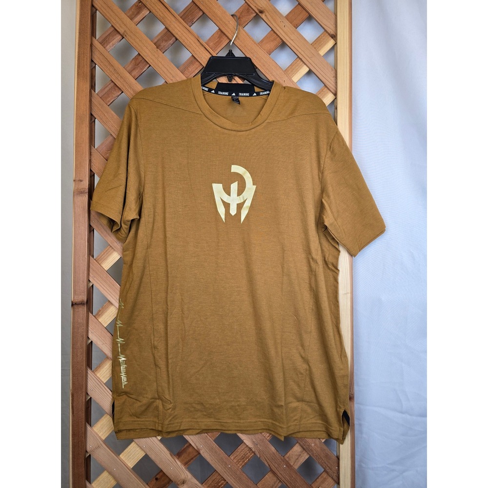 Adidas Patrick Mahomes D4T Training Tee Mens L Bronze Strata IM8088 - NEW